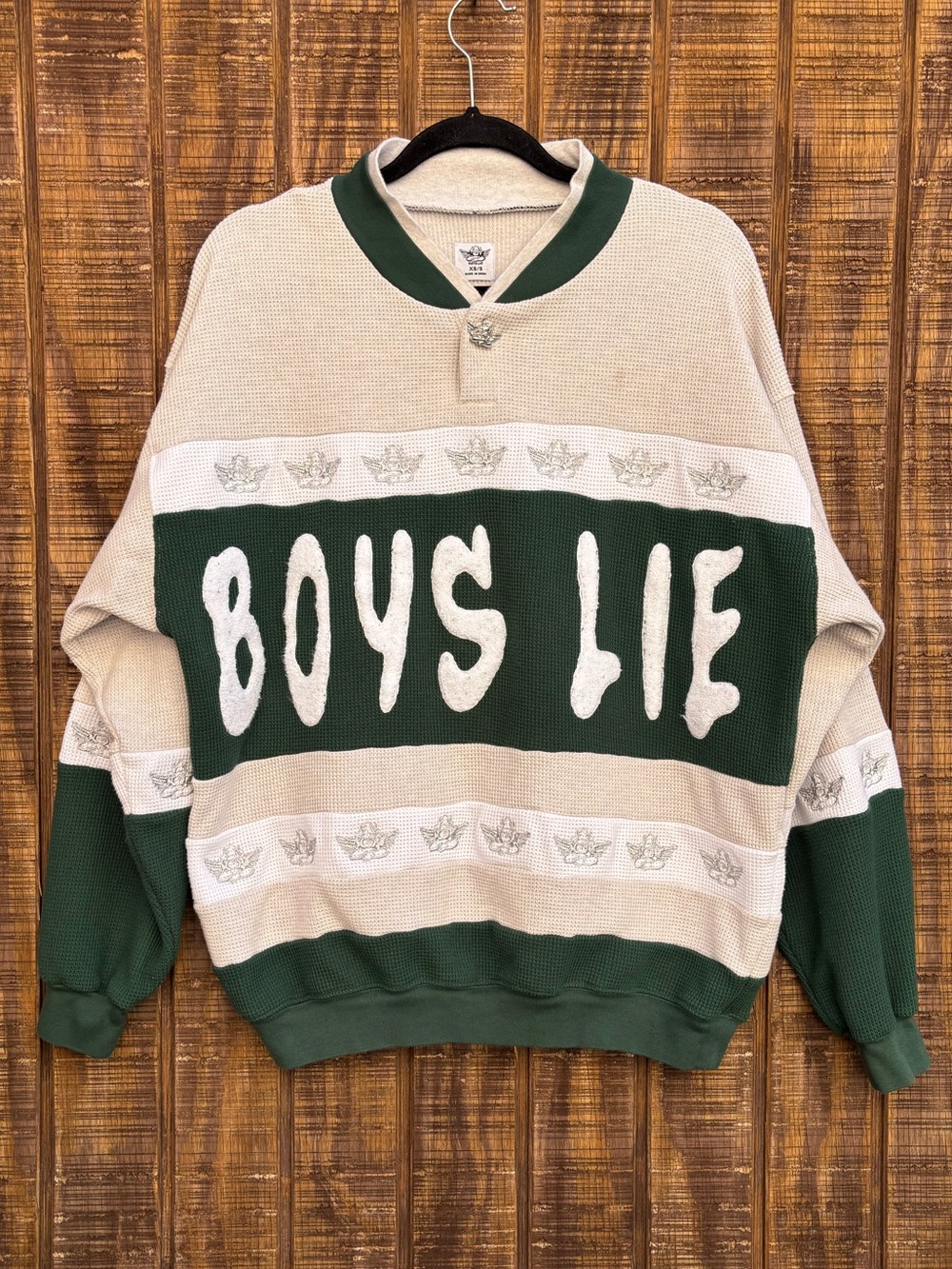 Boys Lie Private Schoole Thermal Rider Crewneck Sweatshirt